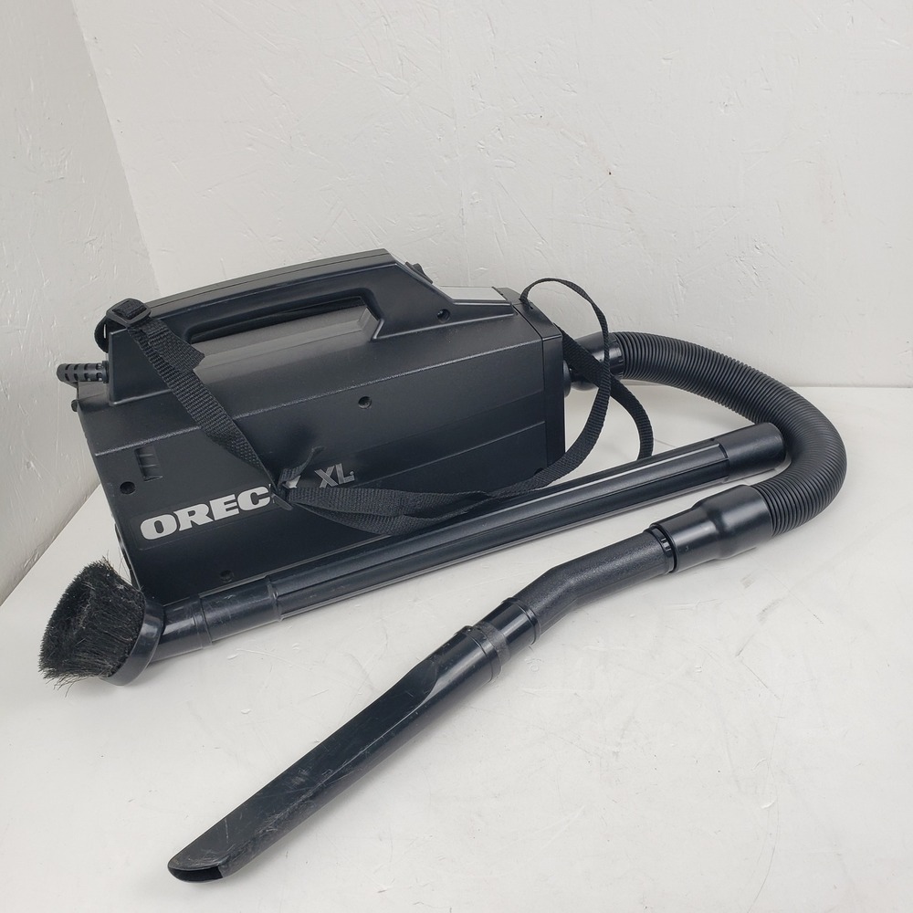 Oreck XL Handheld Canister Vacuum Cleaner Black BB870-AD with Attachments Strap